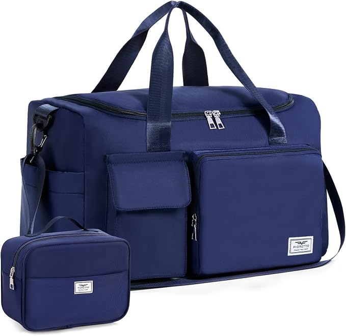 FIORETTO Women's Gym Duffle Bag with Shoes Compartment, 30L Capacity, Ideal for Travel, Gym, Sports, Duffel, Weekender