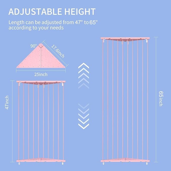 Stuffed Animal Storage Shelf Organizer(Patented) - Corner Stuffed Animal Holder Length Adjustable - Wall Plush Storage for Nursery Playroom Bedroom Kids Room (Pink, Extra Large)