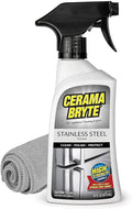Cerama Bryte Stainless Steel Cleaner & Polish, 16 oz with Cloth
