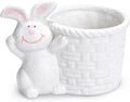 Ceramic Rabbit Shaped Pen Pencil Holder for Desk Decoration Accessories Rabbit Decor Makeup Brush Pen Cups Office School Ideal Gifts for Women, Mom or Birthdays