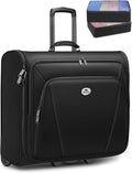MATEIN Rolling Garment Bag with 2 Packing Cubes, Large Travel Garment Bags | Check-in Luggage, 17.3 Inch Laptop Compartment, Wrinkle Free, Wheeled Business Softside Suitcase, For Men and Women, Black