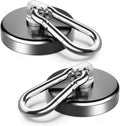 FINDMAG Magnetic Hooks 170LBS Heavy Duty Magnet with Carabiner Hook, Strong Magnetic Hooks for Hanging for Home, Cruise Ship, Office Locker, Workplace, Refrigerator or Travel (2 Pack)