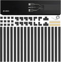 EVEO Cord Hider - 300” Cord Cover Wall Cable Hider, Cable Concealer, Wire Hiders for TV on Wall. Cable Management, Cord Hider Cable Raceway Wire Covers for Cords (Black, Medium)