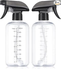 360° Spray Bottles 2 Pack 17oz Plastic Water Sprayer Small Squirt Bottle | Empty Water Spray Bottle Fine Mist Upside Down Containers with Adjustable Nozzle BPA Free for Hair Cleaning Cooking Plant Pet