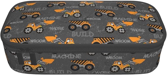 Truck Large Pencil Case for Girls Boys, Pencil Pouch Pen Bag Kids Teen | Big Capacity with Flip Top Zipper Stationery Organizer Storage Back to School Supplies for School Office College Student