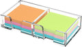 BEEGO Sticky Note Organizer - 3x3 in 2IN1 Crystal Clear Acrylic Notepad Holder Acrylic Sticky Note Dispenser Cute Memo Holder (NO Pads) for Dorm Room Office Desk Organization