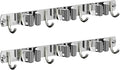 CUXIXA 2 Pack Mop and Broom Holder Wall Mount, Non-slip Broom Hanger, Heavy Duty Mop Broom Organizer for Kitchen Garden Garage Laundry Room Wall Decor Organization and Storage Silver 3R4H