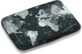 Metal Credit Card Holder for Women or Men,World Map RFID Blocking Slim Hard Card Case ID Case Mini Aluminum Travel Wallet