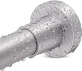 YNL Silver Shower Curtain Rod 32-80 Inch(2.7-6.6ft), Non Slip, Never Rust, No Drill Stainless Steel Spring Tension Shower Rod, Telescoping Curtain Rod for Bathroom Window Living Room