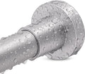 YNL Silver Shower Curtain Rod 32-94 Inch(2.7-7.8ft), Non-Slip, Never Rust, Stainless Steel No Drill Spring Tension Shower Rod, Adjustable Long Curtain Rod for Bathroom Window Patio