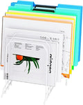 Incline Sorter Desk File Organizer, Metal Desk Magazine Folder Holder with 8-Section Vertical Compartments Rack File Organizer for Office, Home, School