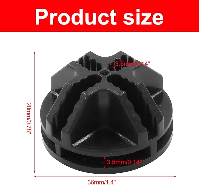 40 Pcs Wire Cube Connectors for Modular Storage Shelving (Black) | Durable ABS Plastic, 8-Slot Multi-Directional Design, Fits 3.5mm Panels, Reusable Connectors, for Wire Cube Shelving