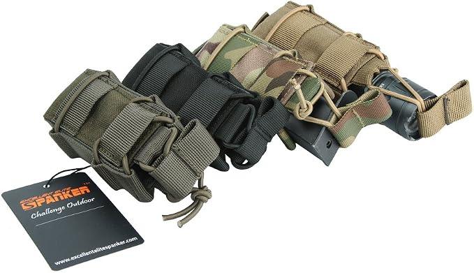 EXCELLENT ELITE SPANKER Open Top M4 M14 M16 AR15 Mag Pouch and Single Pistol Mag Pouch Flashlight Holder Magazine