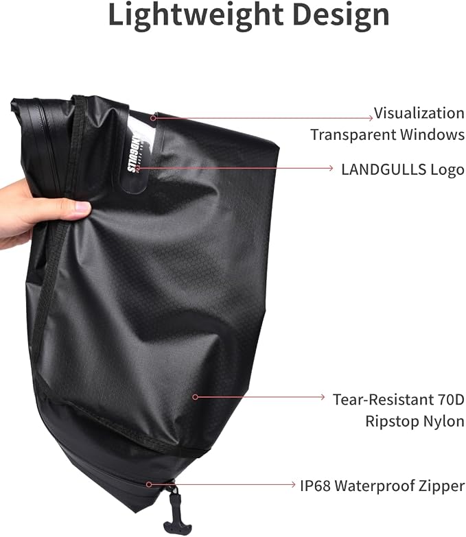 Reusable Vacuum Compression Travel Bag, 28L 1-Pack Vacuum Seal Bag, IP68 Waterproof Space Saver Bags, for Suitcase, Backpack, Home Storage