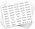 240 Pcs Home Organization Labels, 53 Designs Clear Script Storage ID Stickers Household Container Storage Label for Kitchen Bathroom Laundry Home Storage Organization Supplies