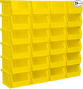 Akro-Mils 30210 AkroBins Plastic Storage Bins, Space-Saving Stackable Bins for Garage, Pantry, Craft Organization, 5" x 4" x 3", Yellow, 24-Pack