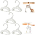 5 Pack Bag Hangers, Purse Hangers for Closet, Hooks for Organizer and Hanging Bags Handbags Belts, Multiple Units Can Be Used in Series(Cream)