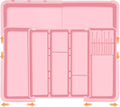 Homecor Utensil Drawer Organizer for Kitchen, Expandable Silverware Organizer Cooking Utensils Tray, Large Cutlery and Flatware Holder, Kitchen Tools & Gadgets Storage (Pink)