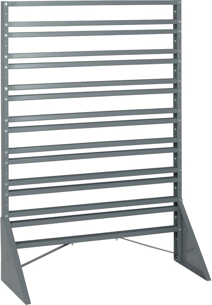 Quantum Storage Systems QRU-16S Solid Single Sided Rail Racks 16 Shelves 53" H x 36" W x 15" D
