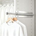 12 Inch Valet Rod for Closet Pull Out, Clothing Organizer (Silver, 1 Pack) | Stainless Steel, Holds Up to 30 Lbs, Resistant to Deformation, Fading & Rust, Easy to Install, Hidden and Space-Saving