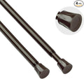 TYRON 2Pcs Spring Tension Curtain Rods for Windows 28 to 48 Inch, Bronze Adjustable Extendable Small Tension Rod No Drill, Room Divider Doorway Curtain Tension Rod