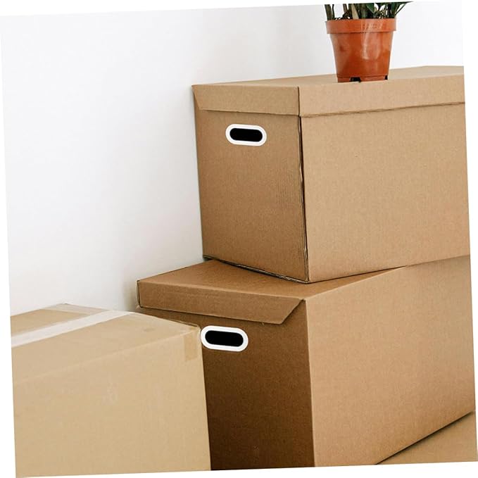Ipetboom 10pcs Heavy Duty Plastic Carry Handles for Cardboard Boxes and Bags Moving and Packing Straps with Easy Attachment Transparent Cube Storage Organizer Accessories for Efficient