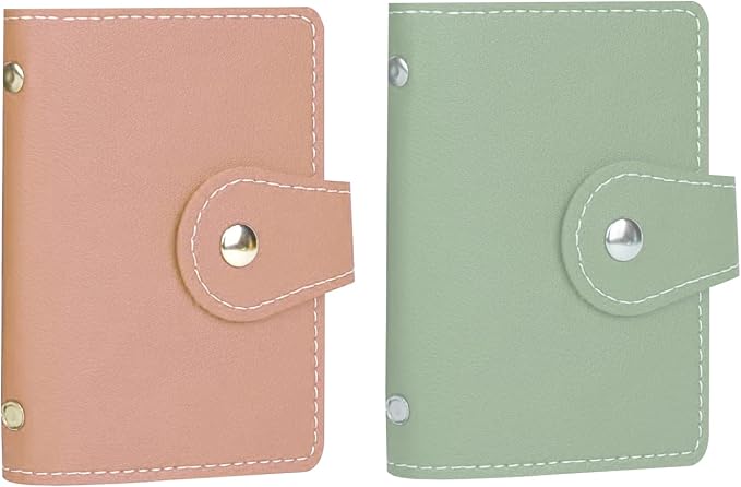 2 Pcs Credit Card Holder and business card holder，Sd Card Holder Each Has 26 Card Organizers, 2024 New Credit Card Holders book for Men and Women.