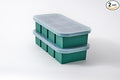 Souper Cubes 1 Cup Silicone Freezer Molds with Lids, Kale, 2-Pack | 100% Platinum-Cured Silicone Freezer Cubes, Oven and Microwave Safe, Perfect for Freezing Soup, Protein, Grains and More