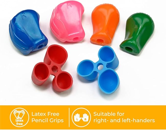 The Pencil Grip BGP-006 Bestsellers 6 Pack for Righties and Lefties With 2 Original, 2 Crossover and 2 Claw Grips, Assorted