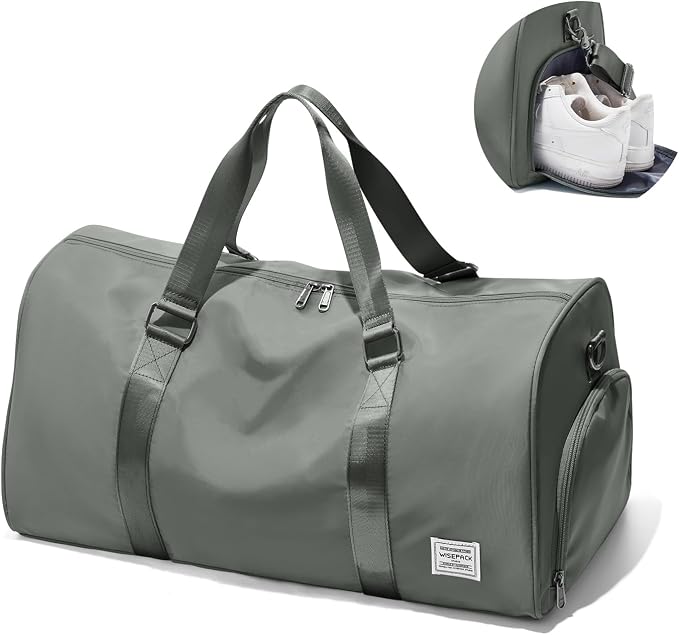 Travel Duffle Bag,Weekender Overnight Bags for Women with Shoes Compartment,Tote Gym Bag Personal Item Carry On Bag for Travel Business Trips Sport Hospital Dance Dark Green