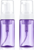 Foam Pump Bottle 4oz 2 Pack Small Plastic Refillable Foaming Bottles | Empty Leak Proof Foaming Soap Dispenser for Shampoo, Hand Soap, Body Wash, Face Wash (120ml)