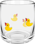 14 Ounce Icon Juice Glasses, Aesthetic Cocktail & Old Fashioned Drinking Glasses, Iconic Clear Glass Cups for Women, Sister, Friend & Party Gifts (Duck)