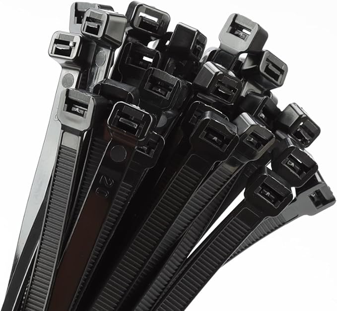 Armpow 14 inch Black Zip Ties Heavy Duty 100 PACK, 200 LBS Ultra Exclusive Strong Plastic Wire Ties, Large Cable Ties Extra Long Tie Wraps, Indoor and Outdoor UV Resistant
