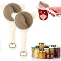 4 in 1 Multi-Purpose Jar Opener, Adjustable Stainless Steel Jar Opener, Adjustable Jar and Bottle Opener, Multi Size Lid Tool for Jars Cans Wine Bottles, Home Kitchen Helper (2pcs)