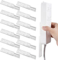 8 PCS Power Strip Holder, Self Adhesive Socket Holder Punch-Free Wall Mounted Power Strip Socket Desktop Fixer Bracket Stand for Home Office Cable Management