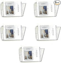 MINDEPOT 5 Pockets Acrylic Wall File Organizer, Clear Wall File Holder, Plastic Hanging Wall File Holder for Office, School and Home, Clear