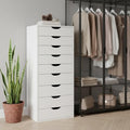 Slim Tall 9-Drawer File Cabinet for Small Offices – Narrow Office Storage Cabinet for Home Office, Modern Office File Cabinet Organizer for Cosmetics, Books.