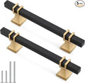 5 Pack 4 Inch Black and Gold Cabinet Pulls Black and Gold Cabinet Handles Kitchen Cabinet Pulls Dresser Drawer Pulls Kitchen Cabinet Hardware
