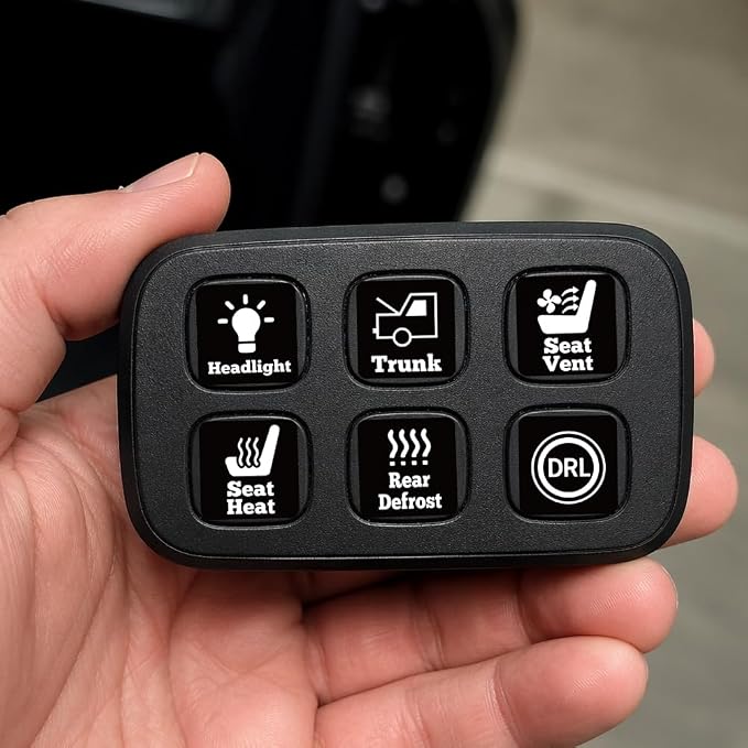 400 Pcs Car Switch Panel Sticker, 44 Designs Black Auto Switch Label Dashboard Symbol Stickers Universal Car Air Conditioning Light Wiper Fuel Icon Decals for Most Vehicles, 0.71x0.71 Inch