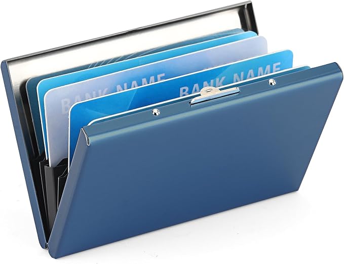 Stainless Steel Credit Card Wallet RFID Blocking Metal Case Pocket Business Card Holder for Women and Men