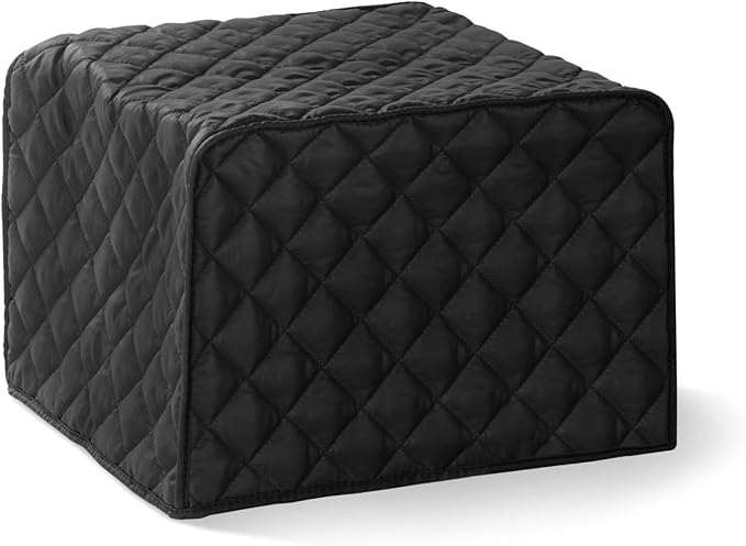 Covermates Keepsakes Rectangular Appliance Cover – Quilted Kitchen Appliance Cover for Countertop Storage – Dust Protection – Stain Resistant – Washable – Slip-On Appliance Design, Black