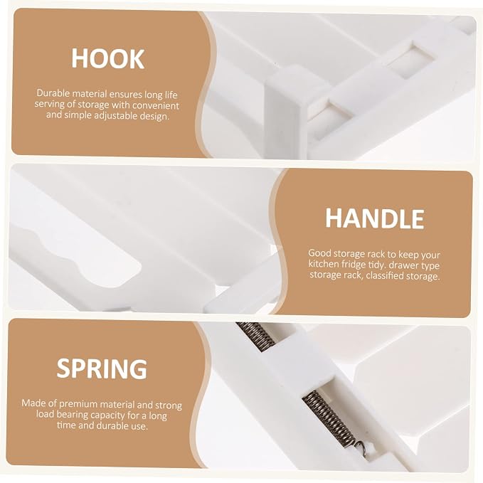 STOBAZA 10pcs Material Fridge Seal Bag Rack Sturdy Hanging Vacuum Storage Bag Holder for Fridge Organizer Pockets