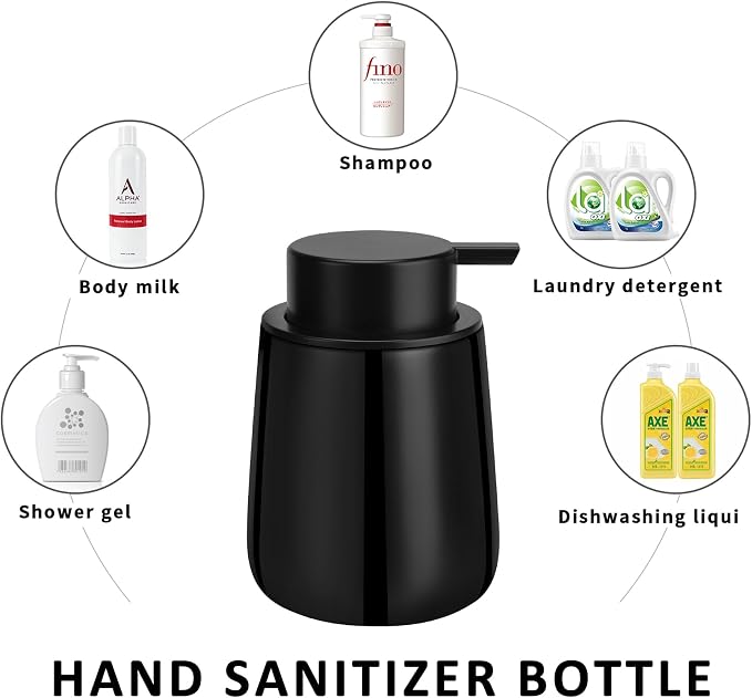 Soap Dispenser Ceramic with Easy-to-Press Pump Hand Lotion Liquid Dispenser for Shampoo Bathroom Kitchen 12 oz