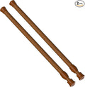 AIZESI Spring Tension Curtain Rod Short Tension Rod (Wood,12" to 19"-2Pcs)
