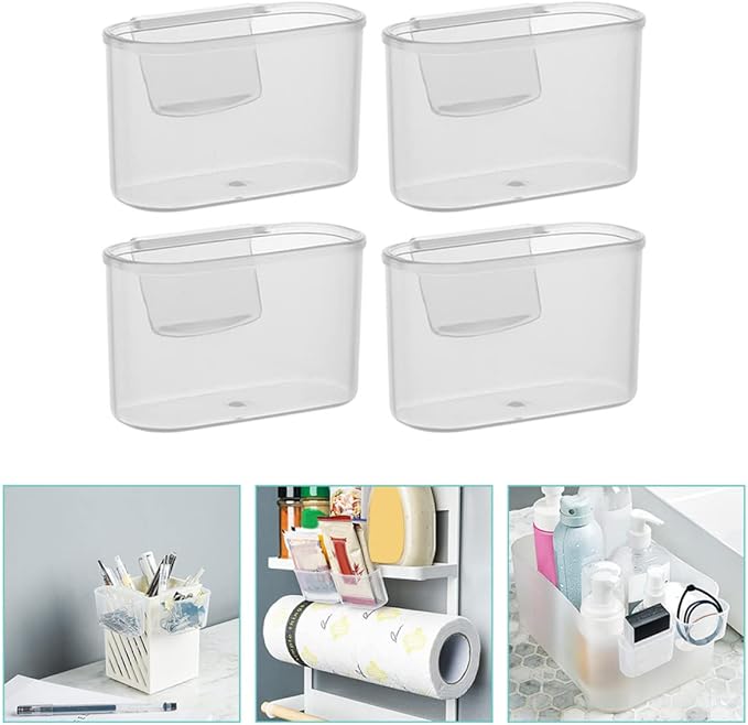 Garneck 8pcs Fridge Side Door Organizer Sauce Bag Holder for Condiments and Seasonings Space-saving Storage for Kitchen Organization Material