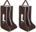 Boot Storage Bag Organizer,Dustproof Boot Bags for Cowboy Boots,Portable Travel Shoe Protector Bags,Tall Boot Covers Storage Organizer for Packing (2 pcs Brown)