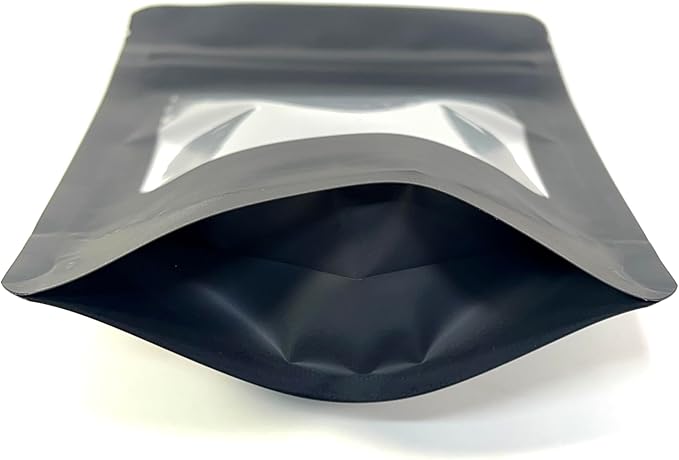 100 Pack Smell Proof Mylar Bags Resealable Ziplock Stand Up Foil Pouch. Ultra-Clear Window Not Frosted or Foggy. 4 Mil Thick. Storage, Sample, Travel and Display. ROYPACK (4.5 x 6.5 inch Medium)