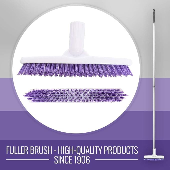 Fuller Brush Tile Grout E-Z Scrubber Complete– 9" V‑Trim Tile & Grout Brush – Deep Grime Cleaning Without Scratching – Perfect for Cleaning Hard to Reach Areas