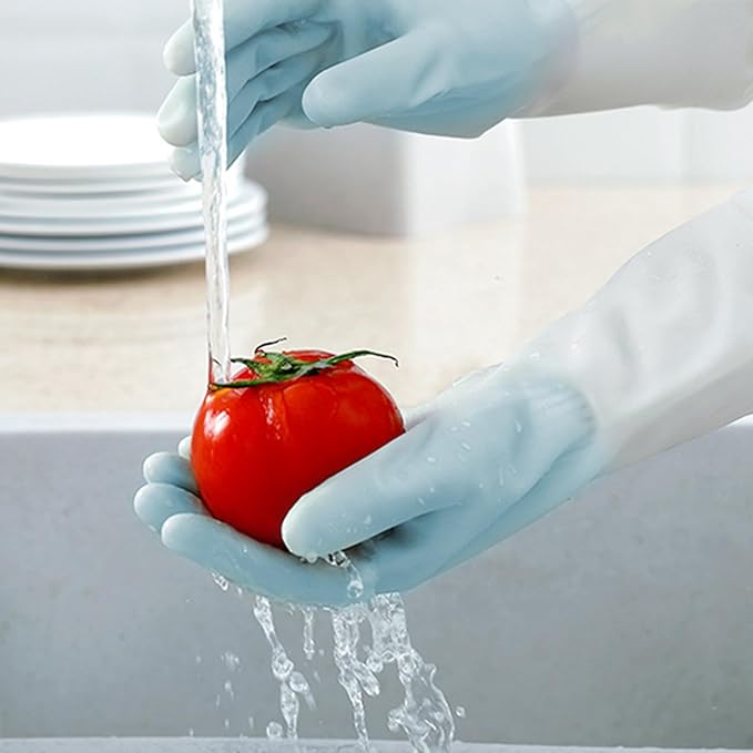 Rubber Gloves for Dishwashing,Cleaning Gloves for Women Dish,Dishwashing Gloves Medium Best.Pefect for Woman Men(2 Pairs M).