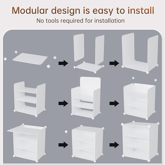 MAGINELS 72 Pairs Shoe Rack Organizer,Shoes Storage Cabinet,Shoe Closet Storage Organizer System,Large Tall Shoes Shelves for Living Room,Closet,Bedroom,Hallway, White(48x12x72in)